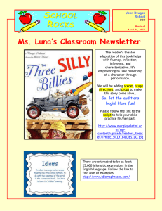 S R  Ms. Luna’s Classroom Newsletter