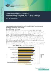 Comcover Information Bulletin – Key Findings Benchmarking Program 2012 – September 2012
