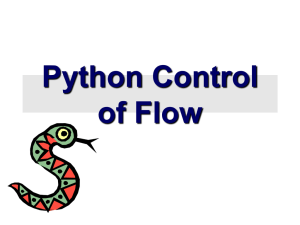 Python Control of Flow