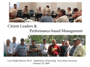 Citizen Leaders &amp; Performance-based Management February 26, 2009