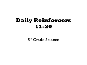 Daily Reinforcers 11-20 5 Grade Science