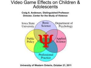 Video Game Effects on Children &amp; Adolescents