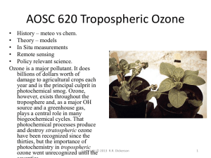 AOSC 620 Tropospheric Ozone