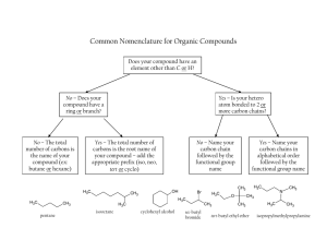 Common Nomenclature for Organic Compounds