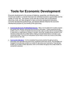 Tools for Economic Development