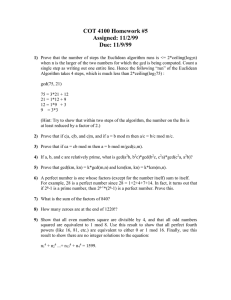 COT 4100 Homework #5 Assigned: 11/2/99 Due: 11/9/99