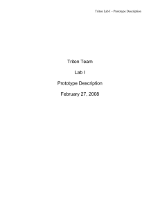 Triton Team Lab I Prototype Description
