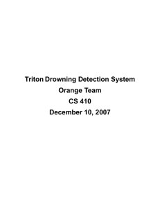 Triton Drowning Detection System Orange Team