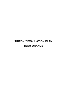 TRITON EVALUATION PLAN TEAM ORANGE