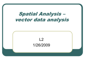 Spatial Analysis – vector data analysis L2 1/26/2009