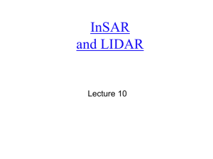 InSAR and LIDAR Lecture 10