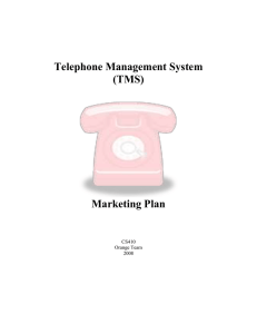 Telephone Management System (TMS) Marketing Plan