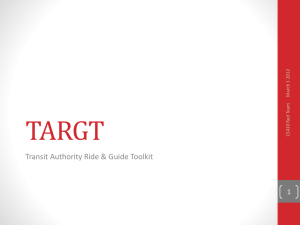 TARGT Transit Authority Ride &amp; Guide Toolkit 1 12