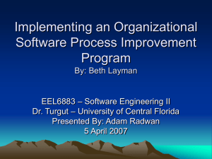 Implementing an Organizational Software Process Improvement Program
