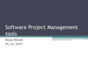 Software Project Management tools Deepa Shinde 02_22_2010.