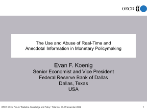 Evan F. Koenig Senior Economist and Vice President Dallas, Texas