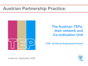 Austrian Partnership Practice: The Austrian TEPs, their network and Co-ordination Unit