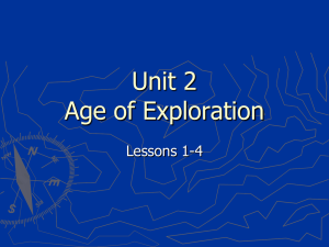 Unit 2 Age of Exploration Lessons 1-4