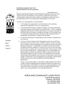 Portland Community Land Trust Board of Directors Service Agreement