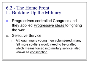6.2 - The Home Front I - Building Up the Military