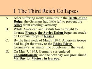 I. The Third Reich Collapses