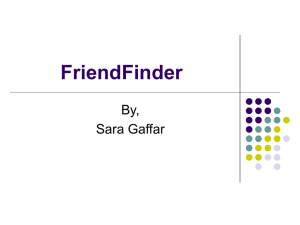 FriendFinder By, Sara Gaffar