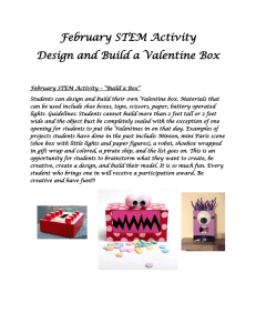 February STEM Activity Design and Build a Valentine Box