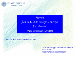 Moving from an ITRS to Enterprise Surveys for collecting trade in services statistics