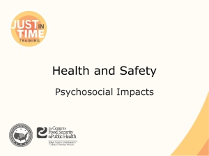 Health and Safety Psychosocial Impacts