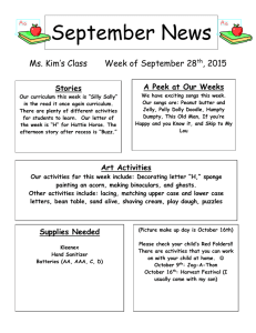 September News Ms. Kim’s Class Week of September 28 , 2015