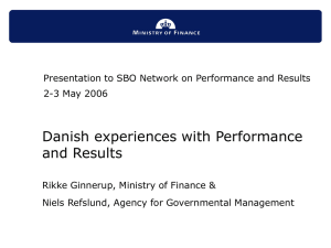 Danish experiences with Performance and Results