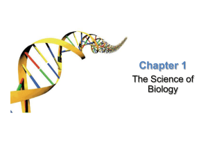 Chapter 1 The Science of Biology Lesson Overview