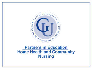 Partners in Education Home Health and Community Nursing