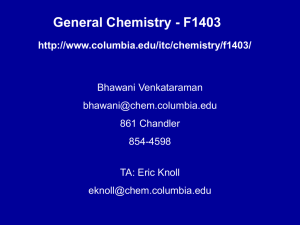 General Chemistry - F1403
