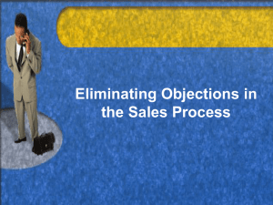Eliminating Objections in the Sales Process