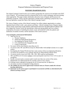 Areas of Inquiry Proposal Submission Information and Proposal Form
