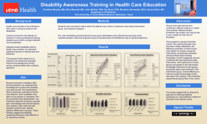 Disability Awareness Training in Health Care Education