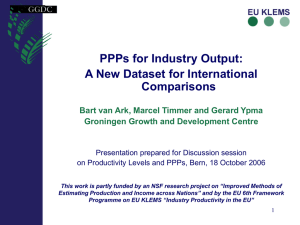 PPPs for Industry Output: A New Dataset for International Comparisons