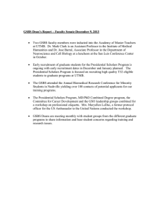 GSBS Dean’s Report – Faculty Senate December 9, 2013