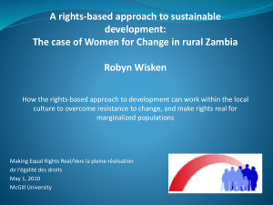 A rights-based approach to sustainable development: Robyn Wisken
