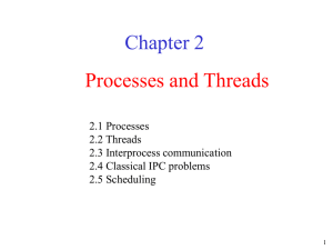 Processes and Threads Chapter 2 2.1 Processes 2.2 Threads