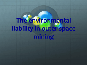 The environmental liability in outer space mining