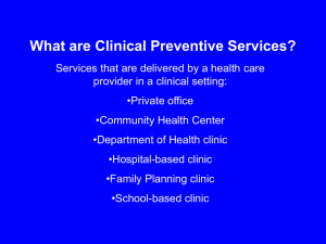 What are Clinical Preventive Services?