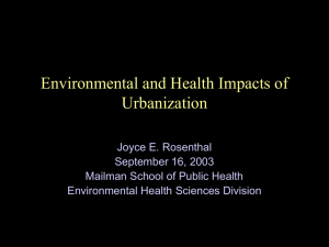 Environmental and Health Impacts of Urbanization