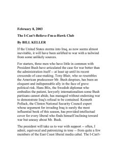 February 8, 2003 The I-Can't-Believe-I'm-a-Hawk Club By BILL KELLER