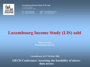 Luxembourg Income Study (LIS) asbl data access Thierry Kruten