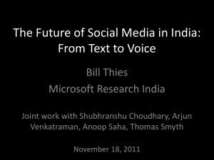 The Future of Social Media in India: From Text to Voice