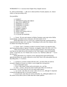 WORKSHEET #1 (= exercises from Chapter One), Sample Answers  Drills