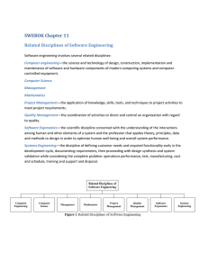 SWEBOK Chapter 11 Related Disciplines of Software Engineering