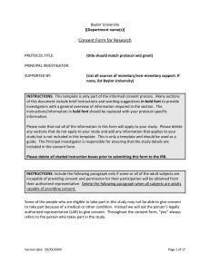 Consent Form for Research
